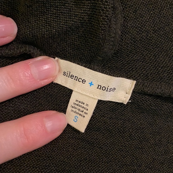 Silence + noise hooded open front cardigan - Picture 4 of 5